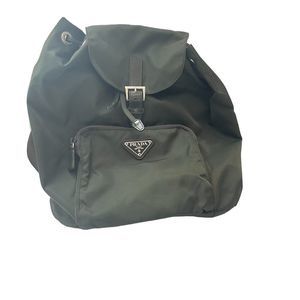 Prada “Tessuto” Olive Green Nylon Backpack